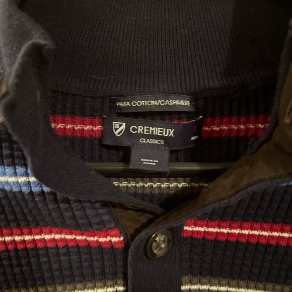 Navy Blue Striped Sweater - Picture 4 of 4